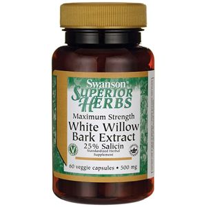Swanson White Willow Bark Extract (extrakt z vŕby bielej) 500 mg, 60 rastlinných kapsúl