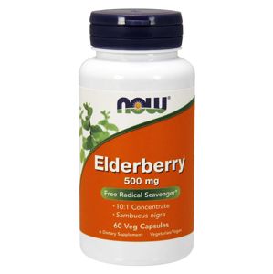 NOW® Foods NOW Elderberry (Bezinka), 500 mg, 60 rostlinných kapslí