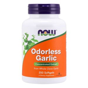 NOW® Foods NOW Odorless Garlic (cesnakový extrakt bez zápachu), 250 softgélových kapsúl