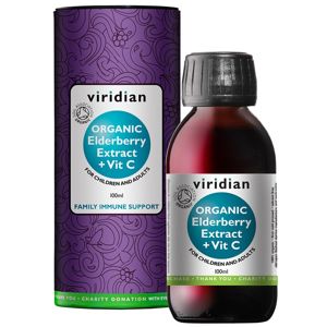 Viridian Elderberry Extract + Vitamin C 100ml Organic *CZ-BIO-001 certifikát
