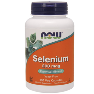 NOW® Foods NOW Selenium, 200 µg, 180 rastlinných kapsúl
