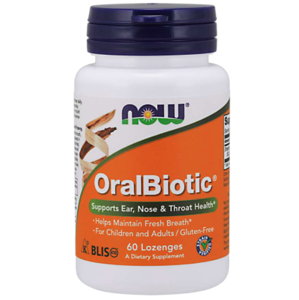 NOW® Foods NOW Pastilky OralBiotic®, Ústne Probiotiká, 60 pastiliek