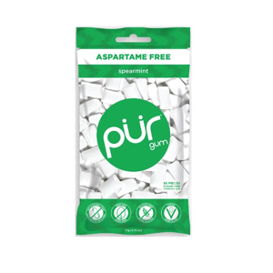 PÜR přírodní žvýkačky bez Aspartamu, Spearmint, 55ks