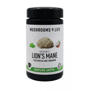 Mushrooms 4 Life Kokosové latté s houbou Lion's Mane, matcha čajem a skořicí, 110 g