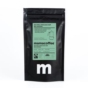 Mamacoffee - Bio Peru Aprocassi SWP bez kofeinu, 100g Druh mletie: Zrno