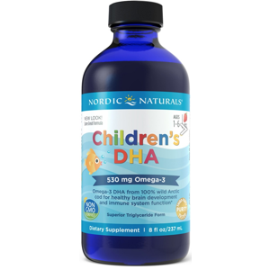 Nordic Naturals Children's DHA, Omega 3 pro děti - jahoda, 530mg, 237 ml