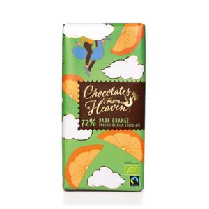 Chocolates from Heaven - BIO horká čokoláda s pomarančom 72 %, 100 g *CZ-BIO-001 certifikát