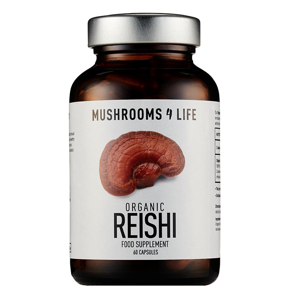 Mushrooms 4 Life Reishi - Certifikovaná BIO houba, 60 kapslí