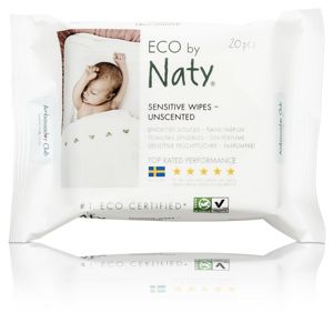 Eco by Naty vlhčené obrúsky bez vône - pre citlivú pokožku (20 ks) - cestovné balenie