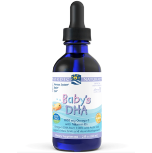 Nordic Naturals Baby's DHA s Vitamínem D3, Omega 3 pro děti, 1050mg, 60 ml