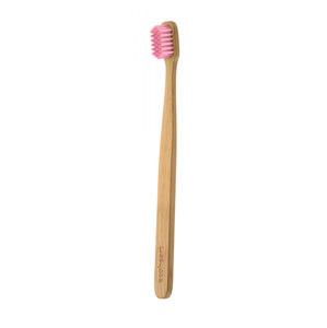 EcoHearth EcoHeart - Bambusový zubní kartáček ve skleněném pouzdře Farba: Ružový