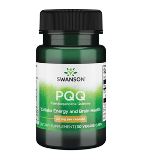 Swanson PQQ Pyrroloquinoline Quinone, 20 mg, 30 rastlinných kapsúl