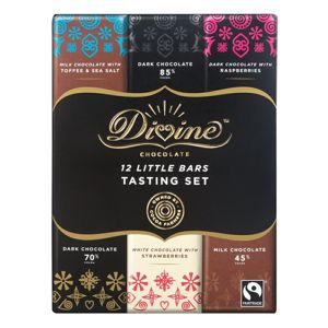 Divine Chocolate Dárkové balení 12 čokolád 6 příchutí, 180g