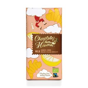 Chocolates from Heaven - BIO mliečna čokoláda so zázvorom a citrónom 37 %, 100 g *CZ-BIO-002 Certifikát