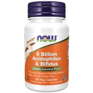 NOW® Foods NOW 8 Billion Acidophilus & Bifidus - probiotiká, 60 rastlinných kapsúl