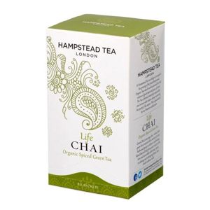 Hampstead Tea London BIO Green Chai detoxikačný čaj s orientálnym korením, 20 ks *GB-ORG-06 Certifikát