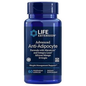 Life Extension Advanced Anti-Adipocyte Formula with Meratrim® African Mango Irvingia and Integra-Lean®, 60 rastlinných kapsúl