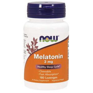 NOW® Foods NOW Melatonín 3 mg, 180 pastiliek
