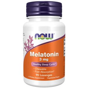 NOW® Foods NOW Melatonín 3 mg, 90 pastiliek