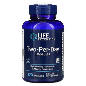 Life Extension Two Per Day multivitamín, 120 kapsúl