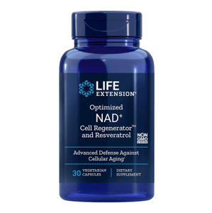 Life Extension Optimized NAD+ Cell Regenerator™ a Resveratrol, 30 rastlinných kapsúl