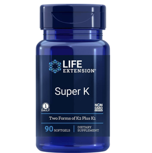 Life Extension Super K, Vitamin K1, K2 (MK-4 and MK-7), 90 softgel kapsúl