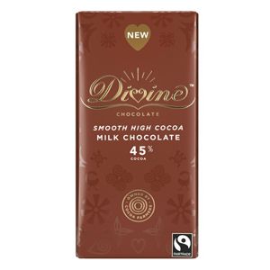 Divine Chocolate mliečna čokoláda Ghana 45 %, 90 g