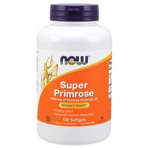 NOW® Foods NOW Super Primrose 1300 mg, Pupalka dvojročná, 120 softgélových kapsúl