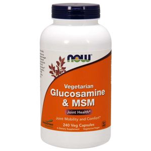 NOW® Foods NOW Vegetariánský Glukosamín & MSM, 240 rastlinných kapsúl