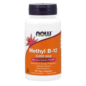 NOW® Foods NOW Methyl B12 5000 mcg, 90 rastlinných kapsúl