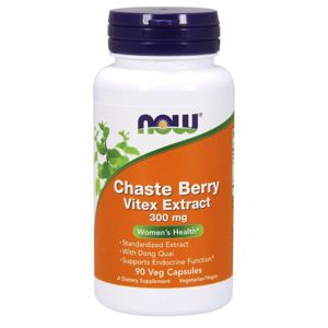 NOW® Foods NOW Chaste Berry Vitex Extract (Drmek obyčajný), 300 mg, 90 rastlinných kapsúl