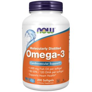 NOW® Foods NOW Omega-3, molekulárne destilované, 200 softgélových kapsúl