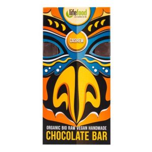 LifeFood - čokoláda z nepraženého kakaa s kešu oříšky BIO, 70g
