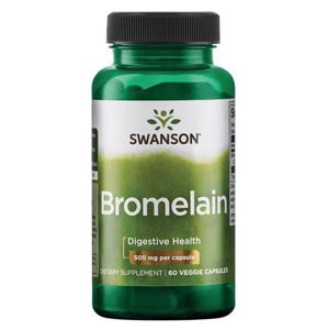 Swanson Bromelain (Bromelaín), 500 mg, 60 rastlinných kapsúl