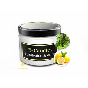 E-candles - Sójová svíčka Village, Eukalyptus & citrón, 200g