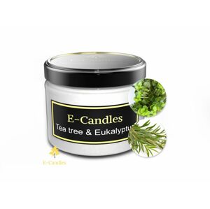 E-candles - Sójová svíčka Village, Tea tree & Eukalyptus, 200g
