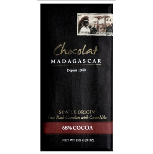 Chocolat Madagascar - BIO Hořká čokoláda s kousky kakaových bobů, 68% kakao, 85 g CZ-BIO-001 certifikát