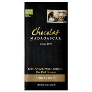 Chocolat Madagascar - BIO Hořká čokoláda, 100% kakao, 85 g CZ-BIO-001 certifikát