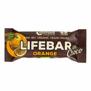 LifeFood - Tyčinka Lifebar pomeranč v čokoládě, 40 g CZ-BIO-001 certifikát