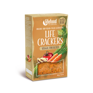 LifeFood - Life Crackers zeleninové bez soli BIO , 90 g CZ-BIO-002 certifikát / Expirace 03/2022