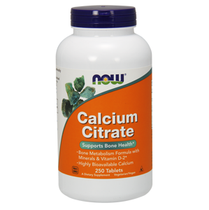NOW® Foods NOW Calcium Citrate with minerals & Vitamin D-2 (vápnik s minerálmi a vitamínom D2), 250 tabliet