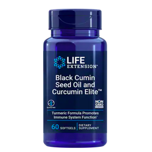 Life Extension Black Cumin Seed Oil and Curcumin Elite (olej zo semien čiernej rasce a kurkumy), 60 softgelových kapsúl