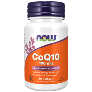 NOW® Foods NOW CoQ10 (koenzým Q10) 100 mg, 50 softgelových kapsúl