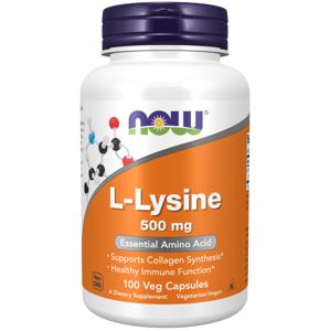NOW® Foods Now L-Lysine (L-lysin), 500 mg, 100 kapsúl