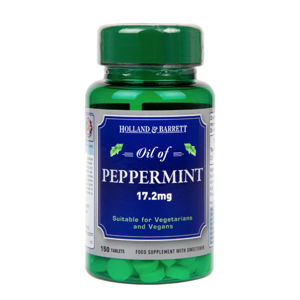 Holland & Barrett Oil of Peppermint (olej z máty peprné), 150 tablet