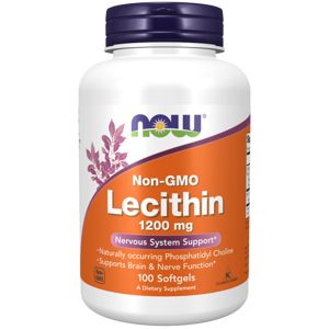 NOW® Foods NOW Lecithin (lecitin), 1200 mg, 100 softgélových kapsúl
