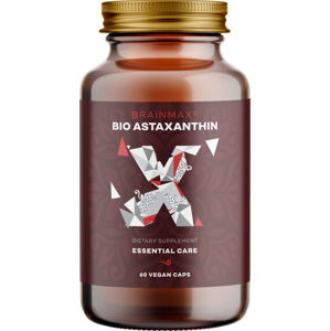 BrainMax Astaxanthin BIO, 8 mg, 60 rastlinných kapsúl *CZ-BIO-001 certifikát