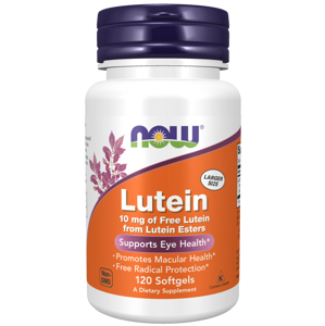 NOW® Foods NOW Lutein 10 mg (zdraví očí), 120 softgel kapslí