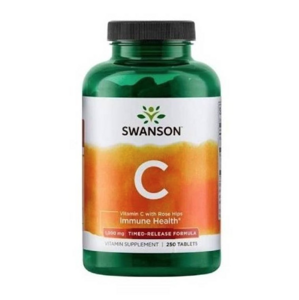 Swanson Vitamin C + Extrakt z Šípků, 1000 mg, 250 tablet,  EXP. Expirace 12/2022