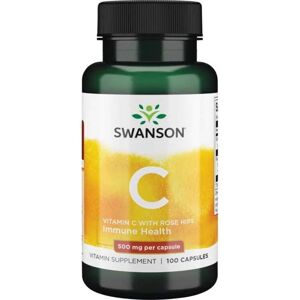 Swanson Vitamin C + Extrakt z Šípků, 500 mg, 100 kapslí,  EXP. Expirace 10/2022